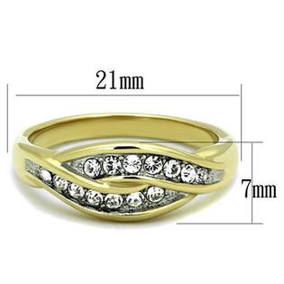Luxe Jewelry Designs Women's Gold Stainless Steel Engagement