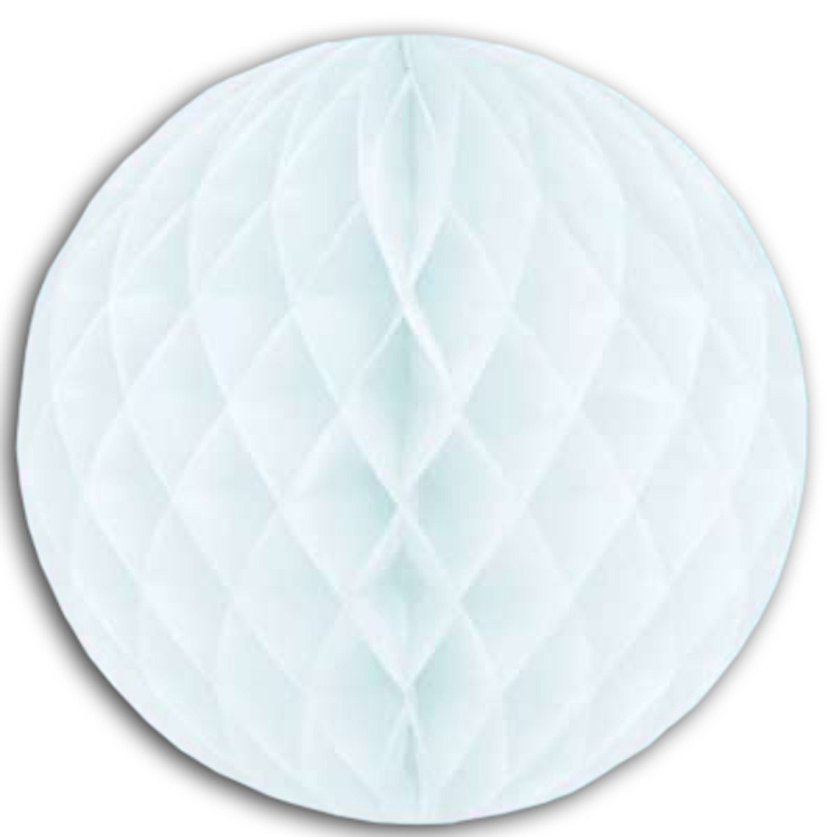 Beistle Pack of 12 White Honeycomb Hanging Tissue Ball Decorations 19"
