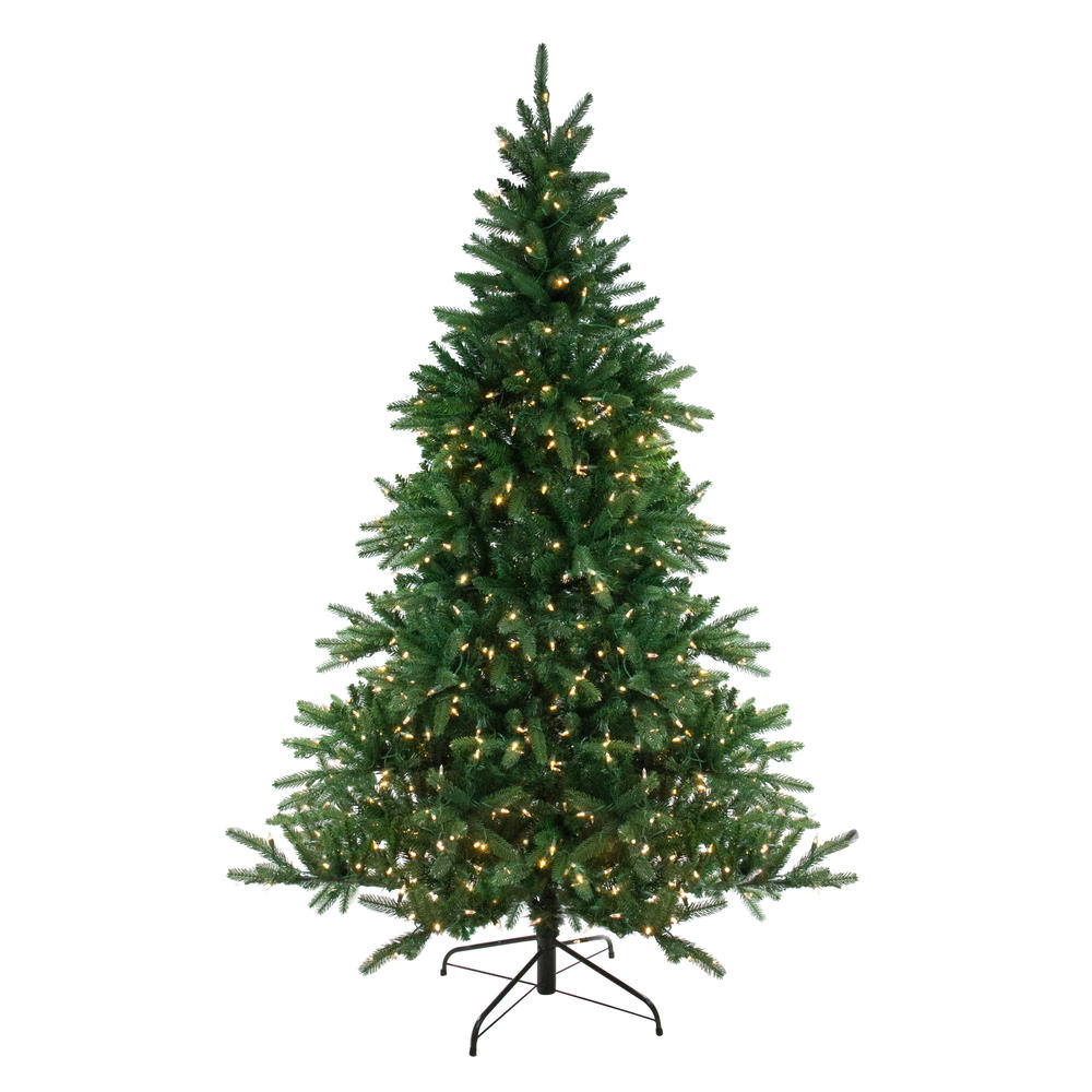Northlight Real Touch™️ Pre-Lit Noble Fir Artificial Christmas Tree - 9' - Dual Color LED Lights