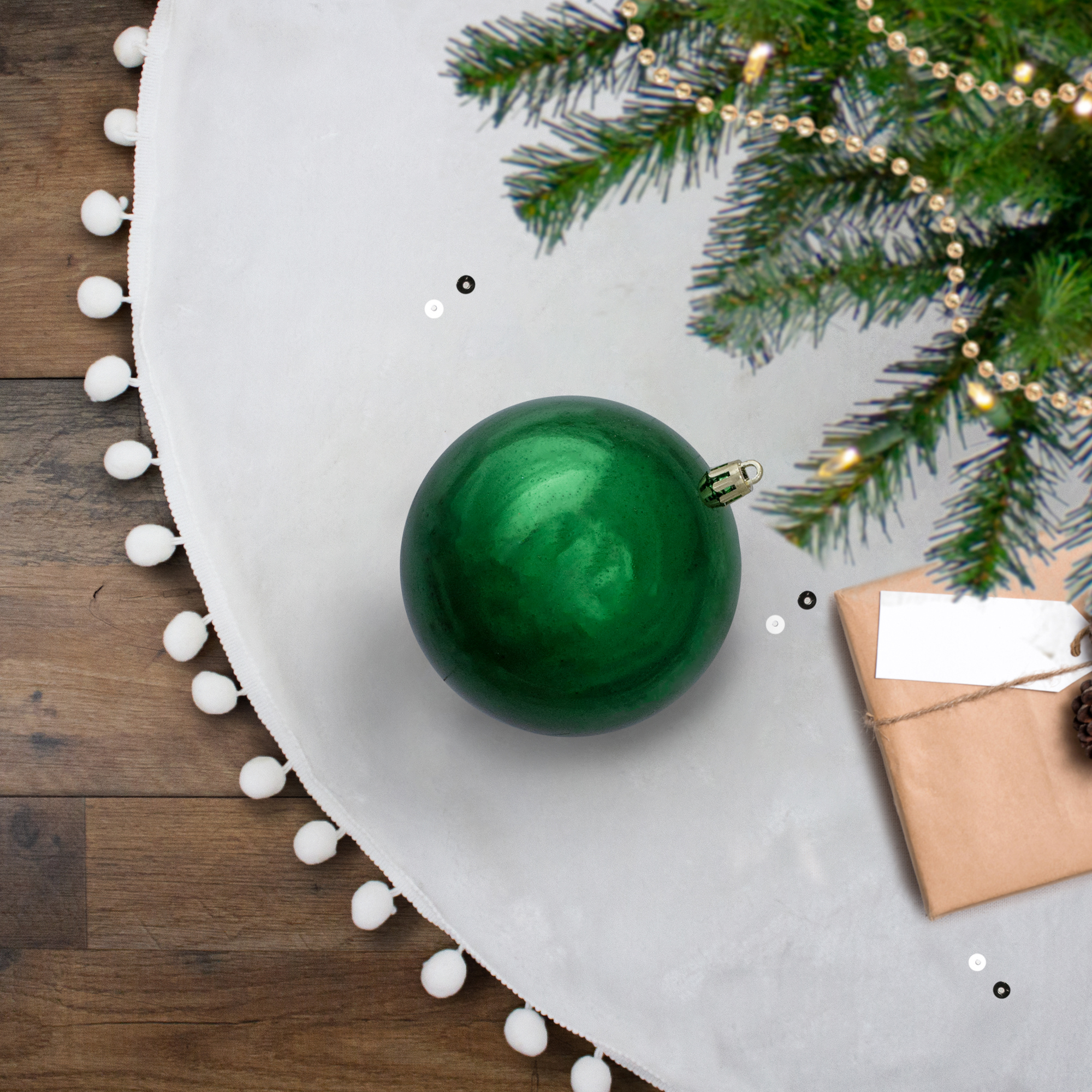 Northlight Christmas Green Shatterproof Shiny Christmas Ball Ornament 4" (100mm)