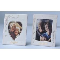 Roman Club Pack of 24 White 25th Silver Wedding Anniversary Photo Picture Frames 8"