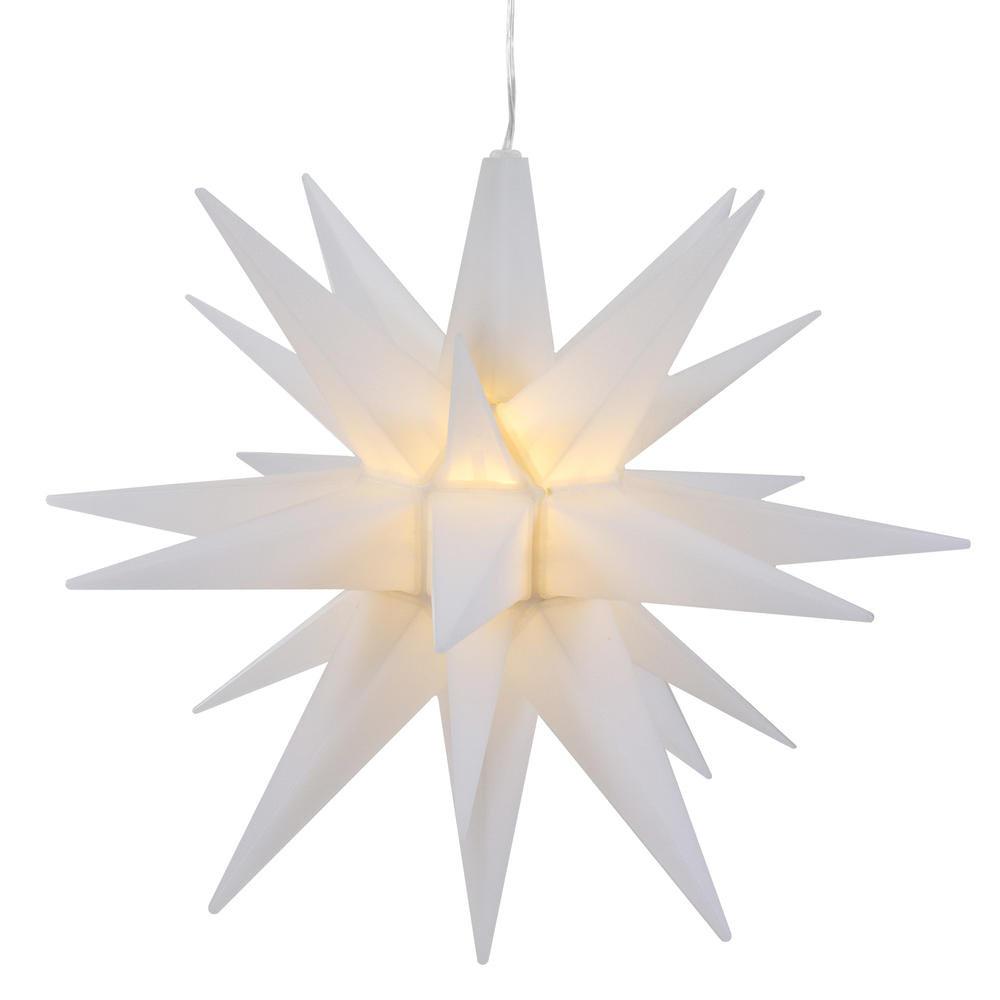 Northlight 12" White LED Lighted Battery Operated Moravian Star Christmas Decoration