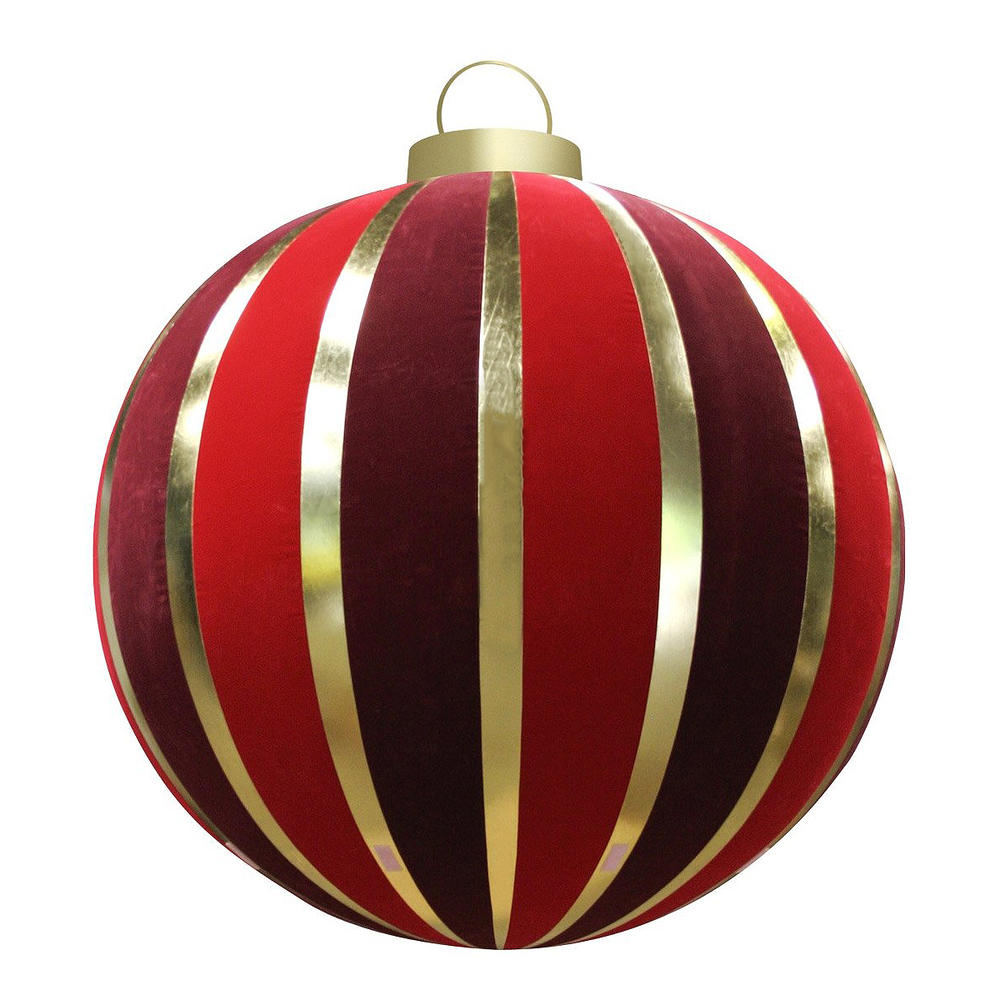 GKI/BETHLEHEM LIGHTING Commercial Inflatable Outdoor Christmas Ball Decoration - 7.5' - Red and Gold
