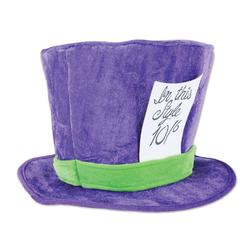 Beistle Club Pack of 12 Purple and Green Wonderland Mad Hatter Hat 8”