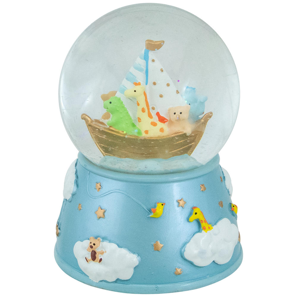 Northlight 5" Children's Blue Sleepy Time Musical Snow Globe