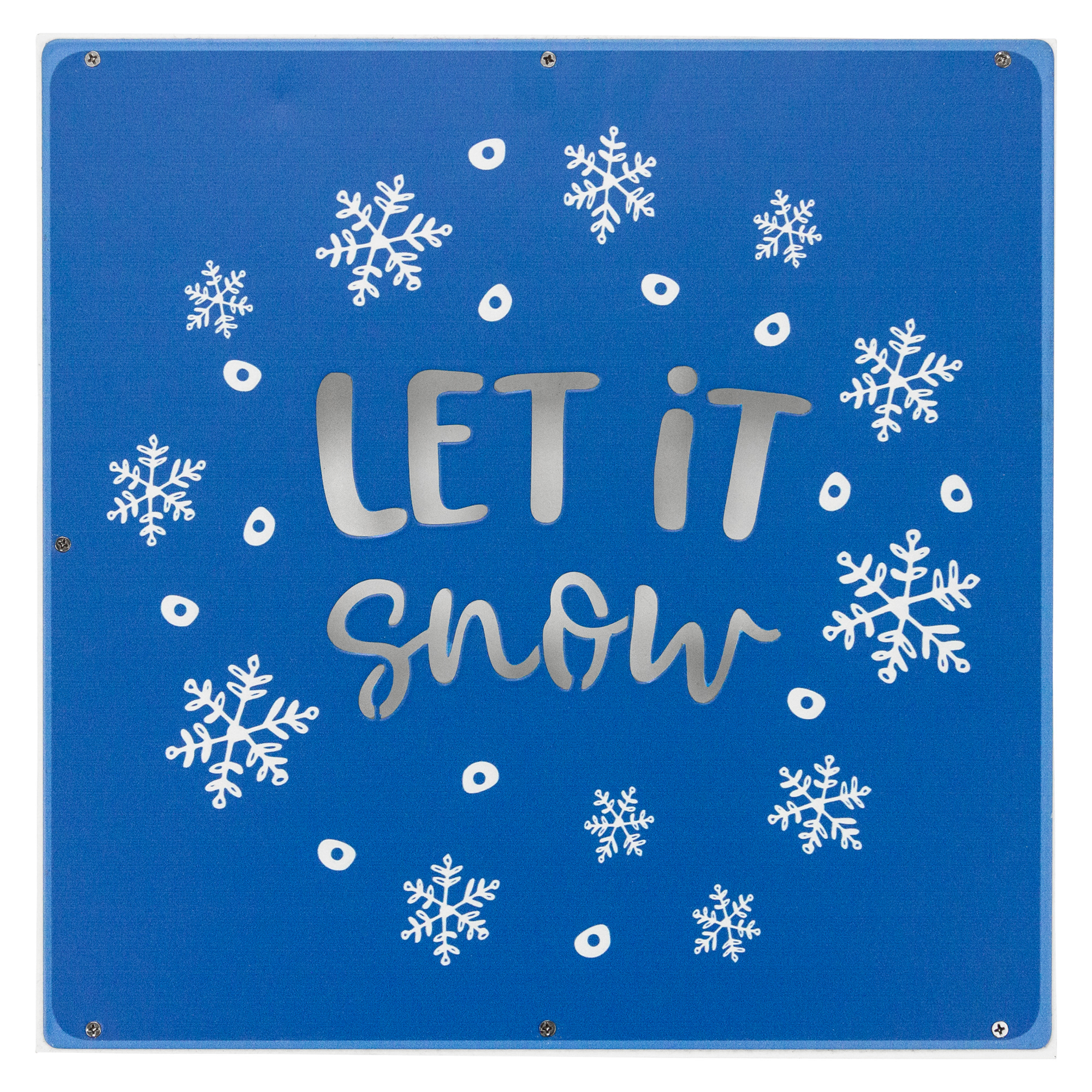 Northlight 12" Square 'Let it Snow' Woodblock Christmas Sign