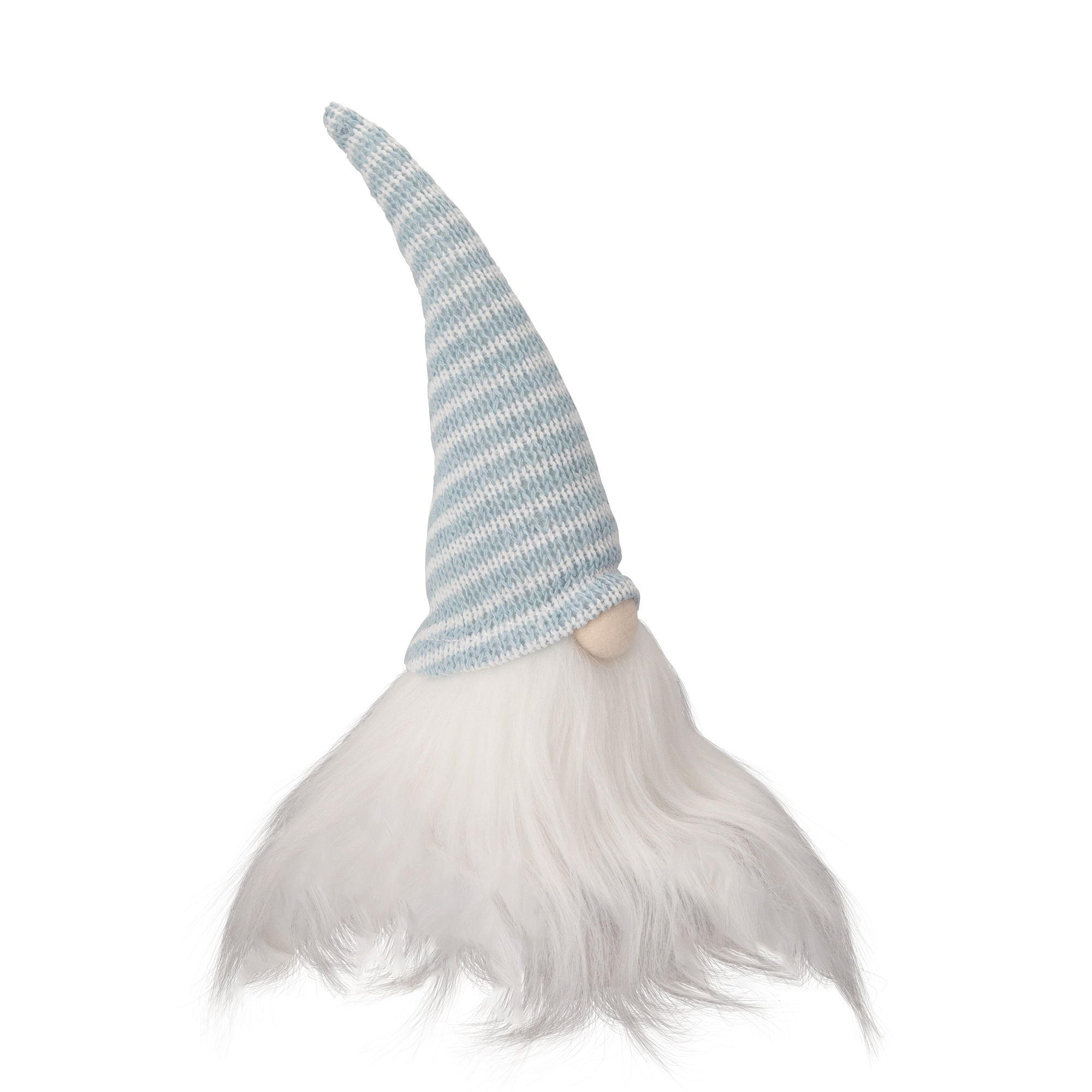 Northlight 7.5" Aqua Blue and White Striped Hat Spring Gnome
