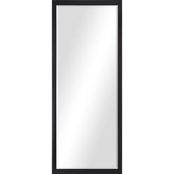 Signature Home Collection 80" Rectangular Beveled Wall Mirror with Black Foil Finish Frame