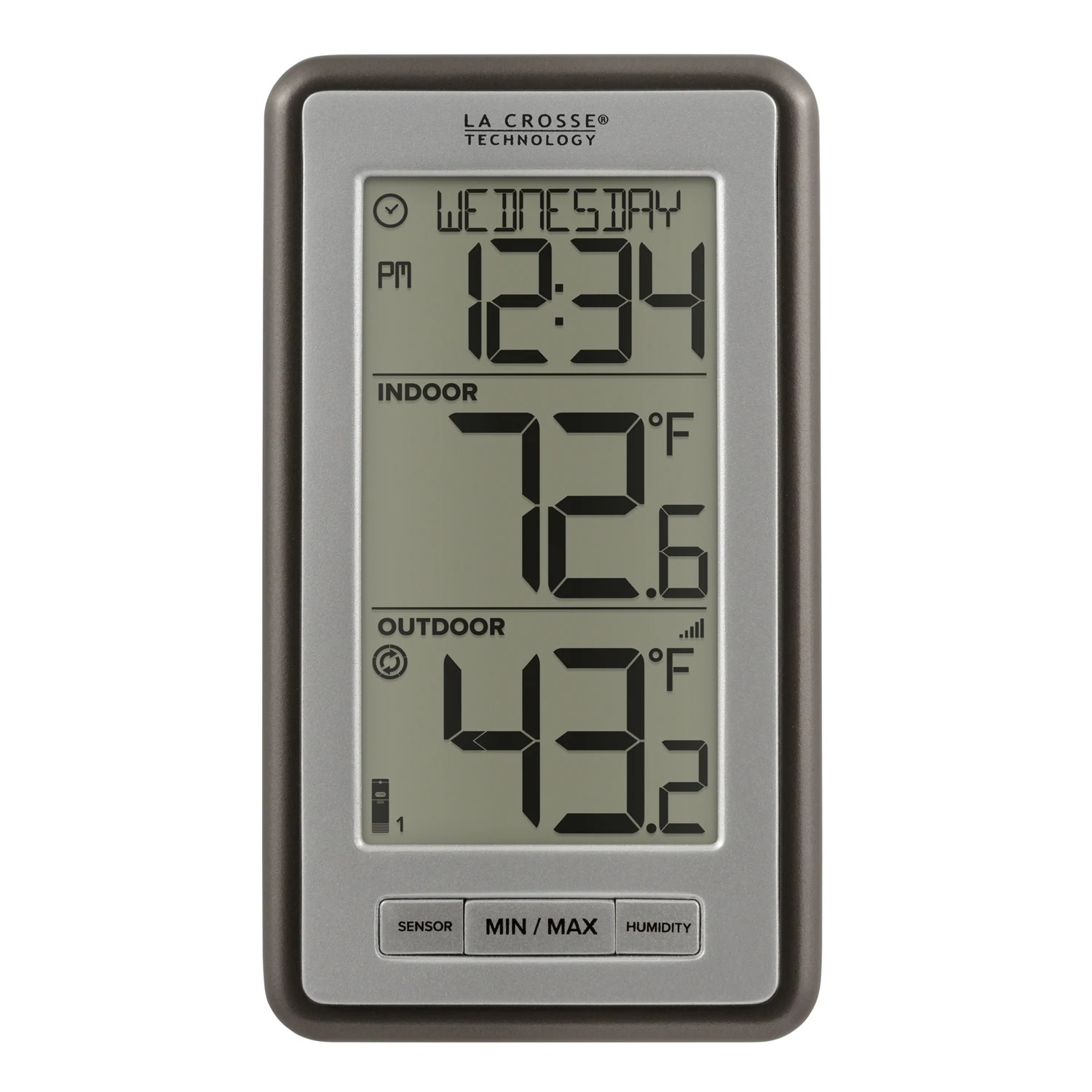La Crosse Technology 6” Silver and Gray Wireless Weather Station