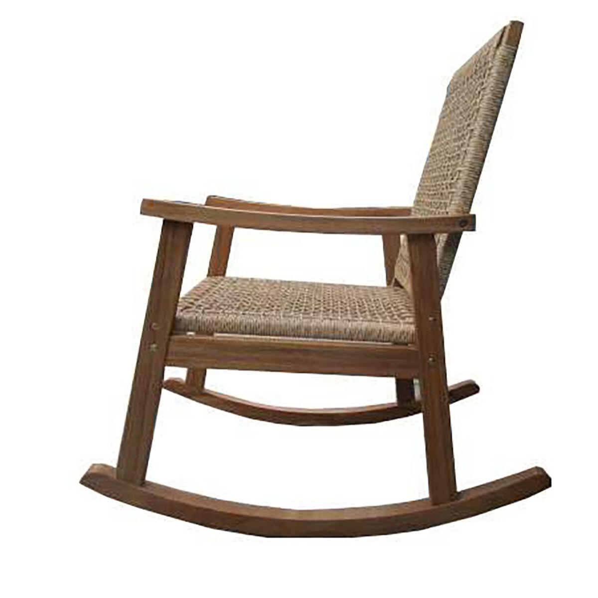 Outdoor Living and Style 38.75" Brown Eurochord Outdoor Patio Rocking Chair