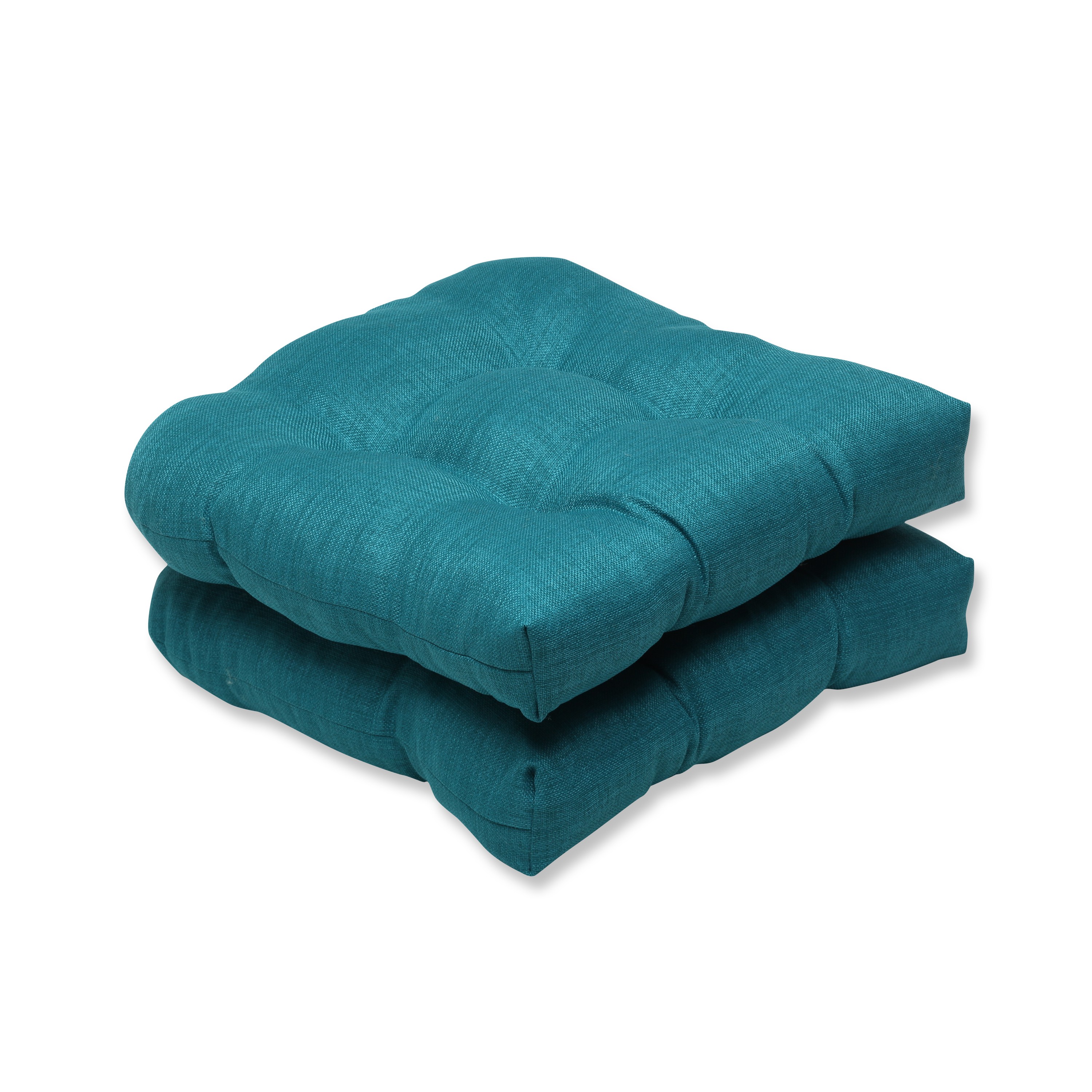 CC Outdoor Living Set of 2 Tidal Teal Outdoor Patio Wicker Seat Cushion 19"