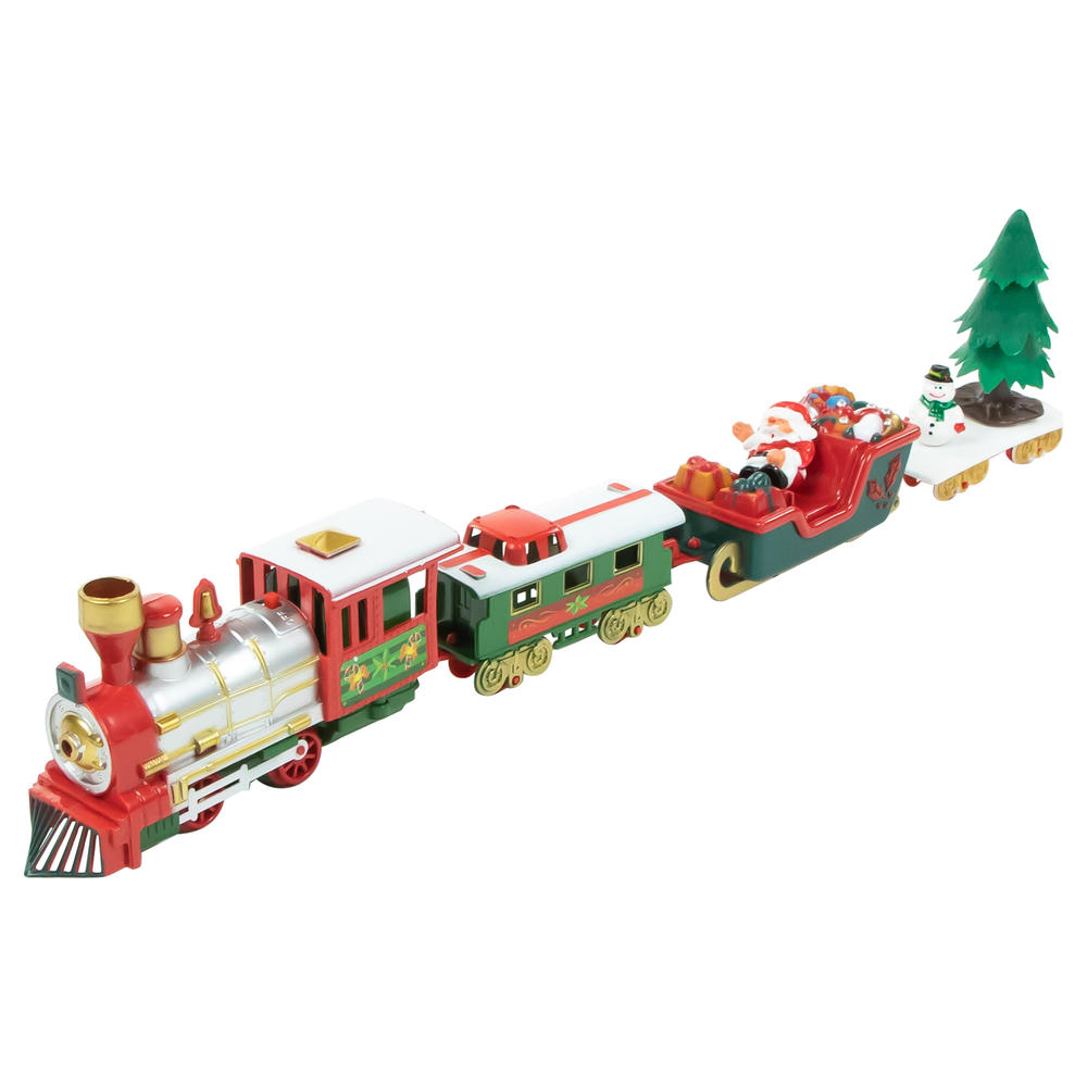 Northlight 31pc Battery Operated Lighted and Animated Christmas Tree Train Set with Sound