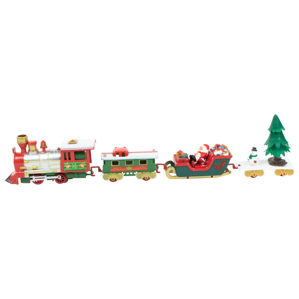 Northlight 31pc Battery Operated Lighted and Animated Christmas Tree Train Set with Sound