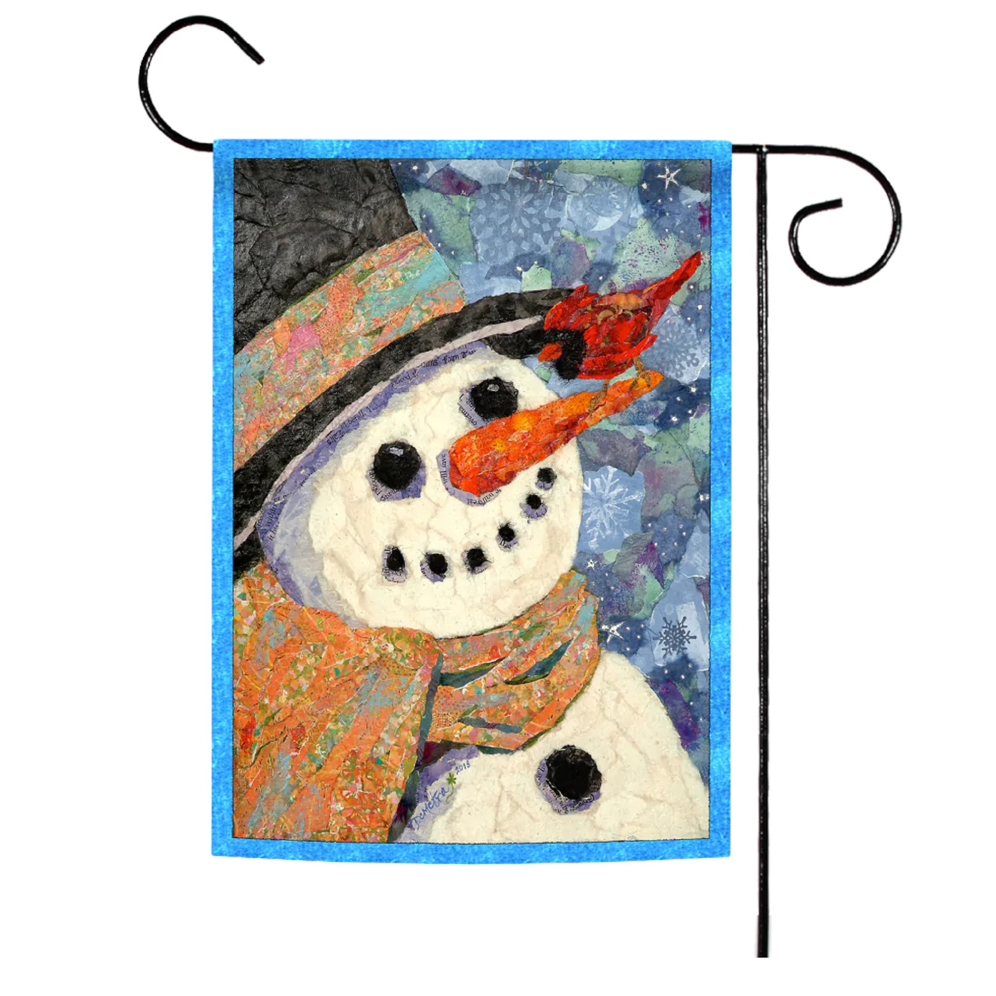 Toland Home Garden Christmas Snowman and Cardinal Outdoor Garden Flag 18" x 12.5"