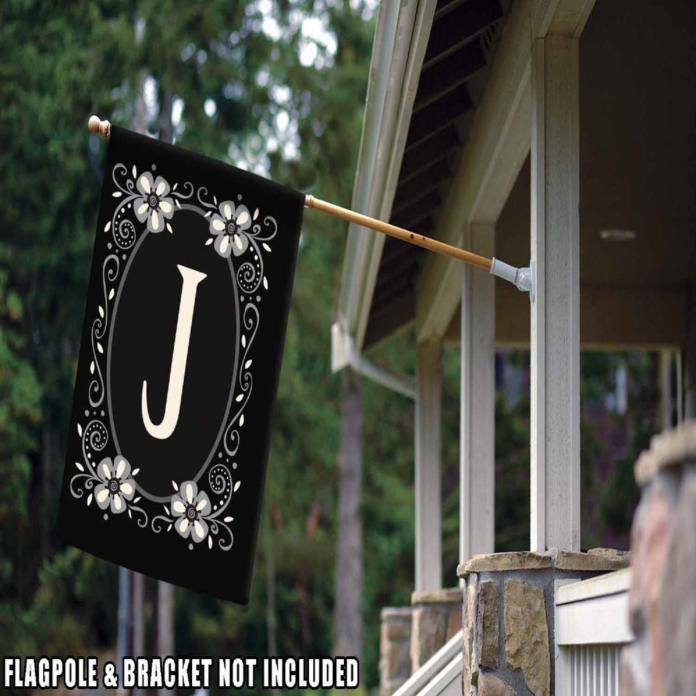 Toland Home Garden Classic Monogram Letter J Outdoor House Flag 40" x 28"