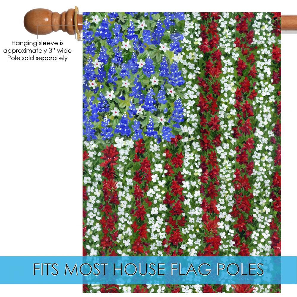 Toland Home Garden America Patriotic Flower Outdoor House Flag 40" x 28"