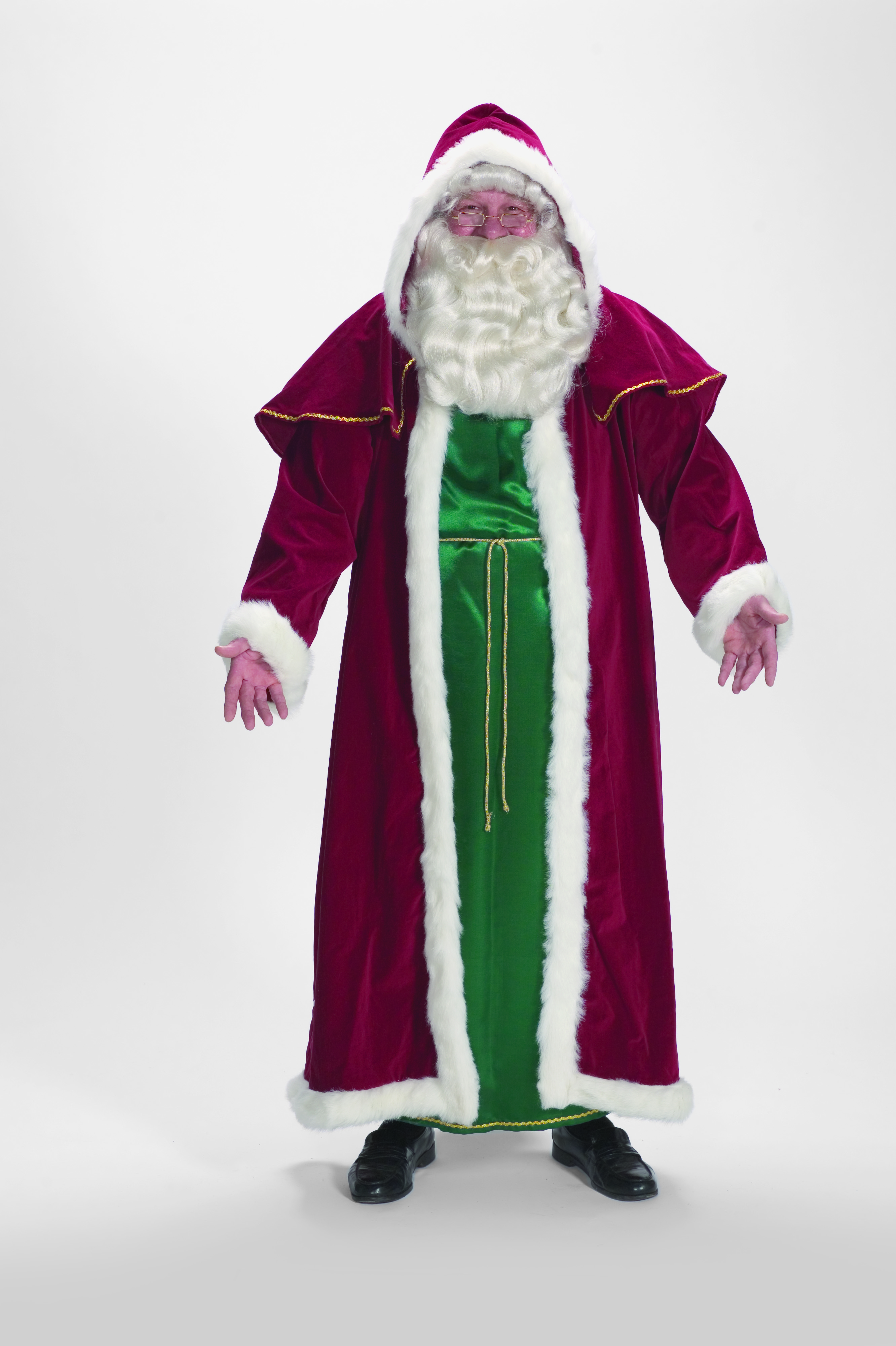 The Costume Center 2-Piece Victorian Santa Christmas Suit - Adult Size-One Size Fits Most