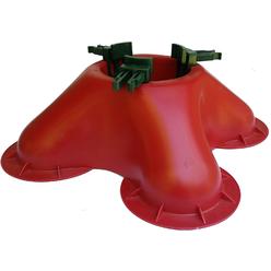 Northlight Red Christmas Tree Stand with Clamping System - For Live Trees up to 7'