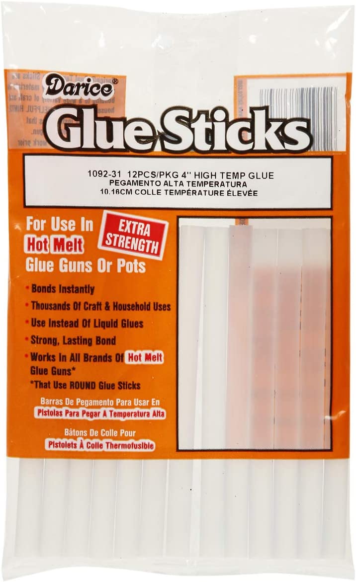 Darice 082676737848 12-Count Extra Strength Glue Sticks for Hot