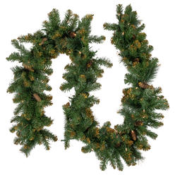 Northlight 9' x 10" Pre-Lit Yorkville Pine Artificial Christmas Garland - Clear Lights