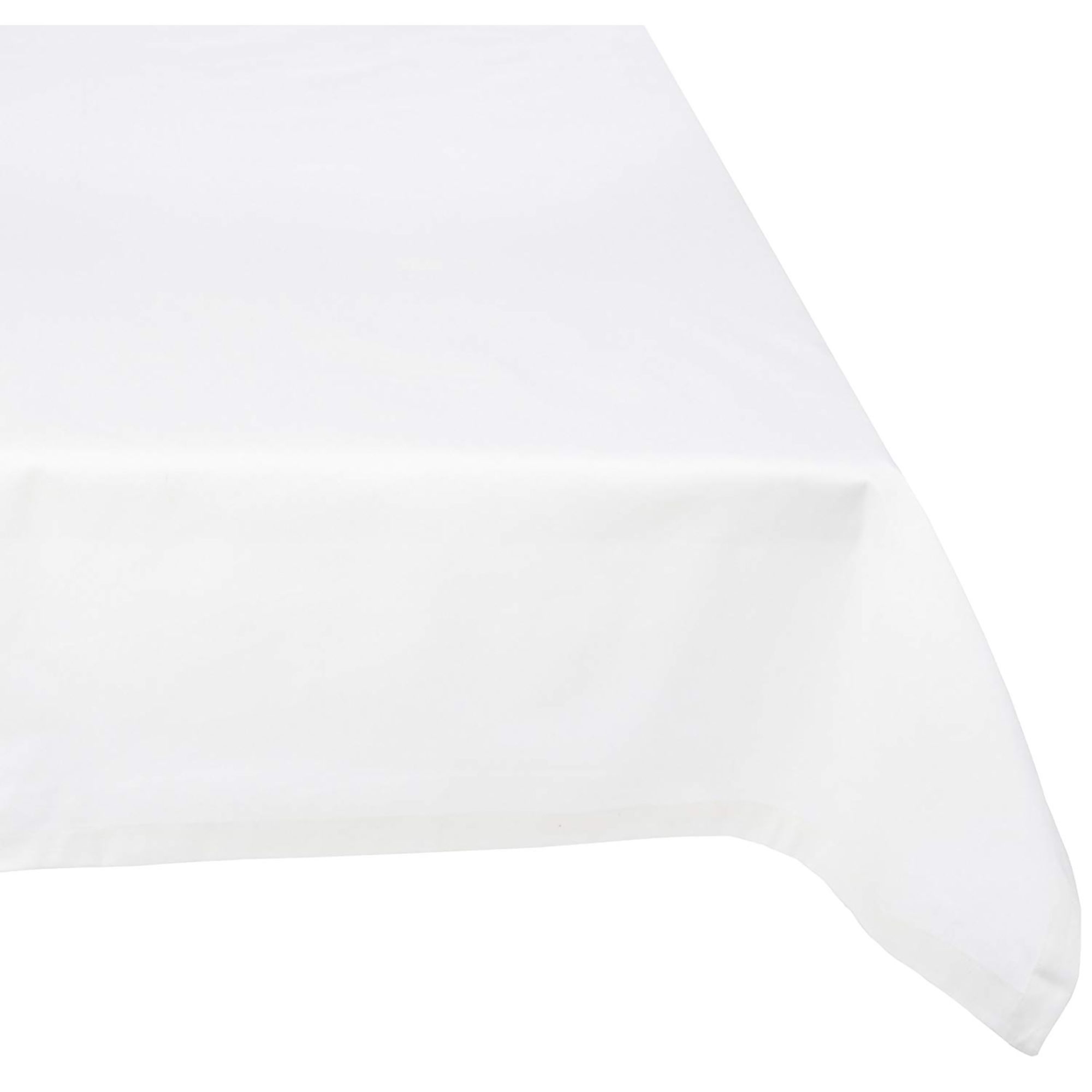 Contemporary Home Living White Restaurant Quality Rectangular Cotton Tablecloth 60" x 102"