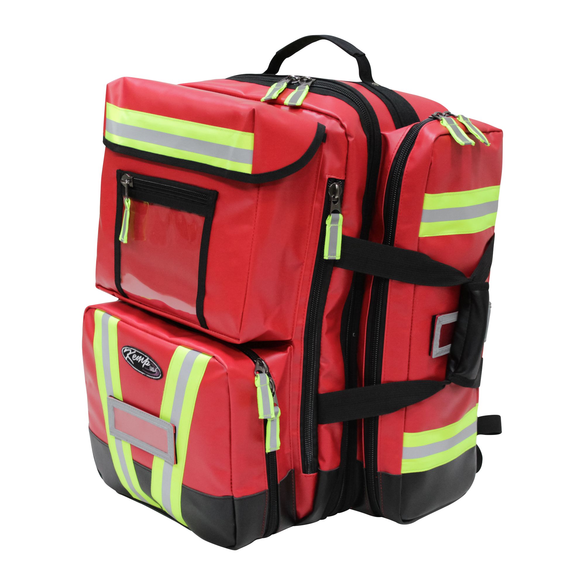 Kemp USAA Tarpaulin Fluid-Resistant Ultimate EMS Packpack, Red