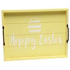 Mod Lighting and Decor Elegant Designs Decorative Wood Serving Tray w/ Handles, 15.50" x 12", "Happy Easter"