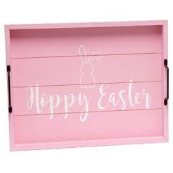 Mod Lighting and Decor Elegant Designs Decorative Wood Serving Tray with Handles, 15.50" x 12", "Hoppy Easter"