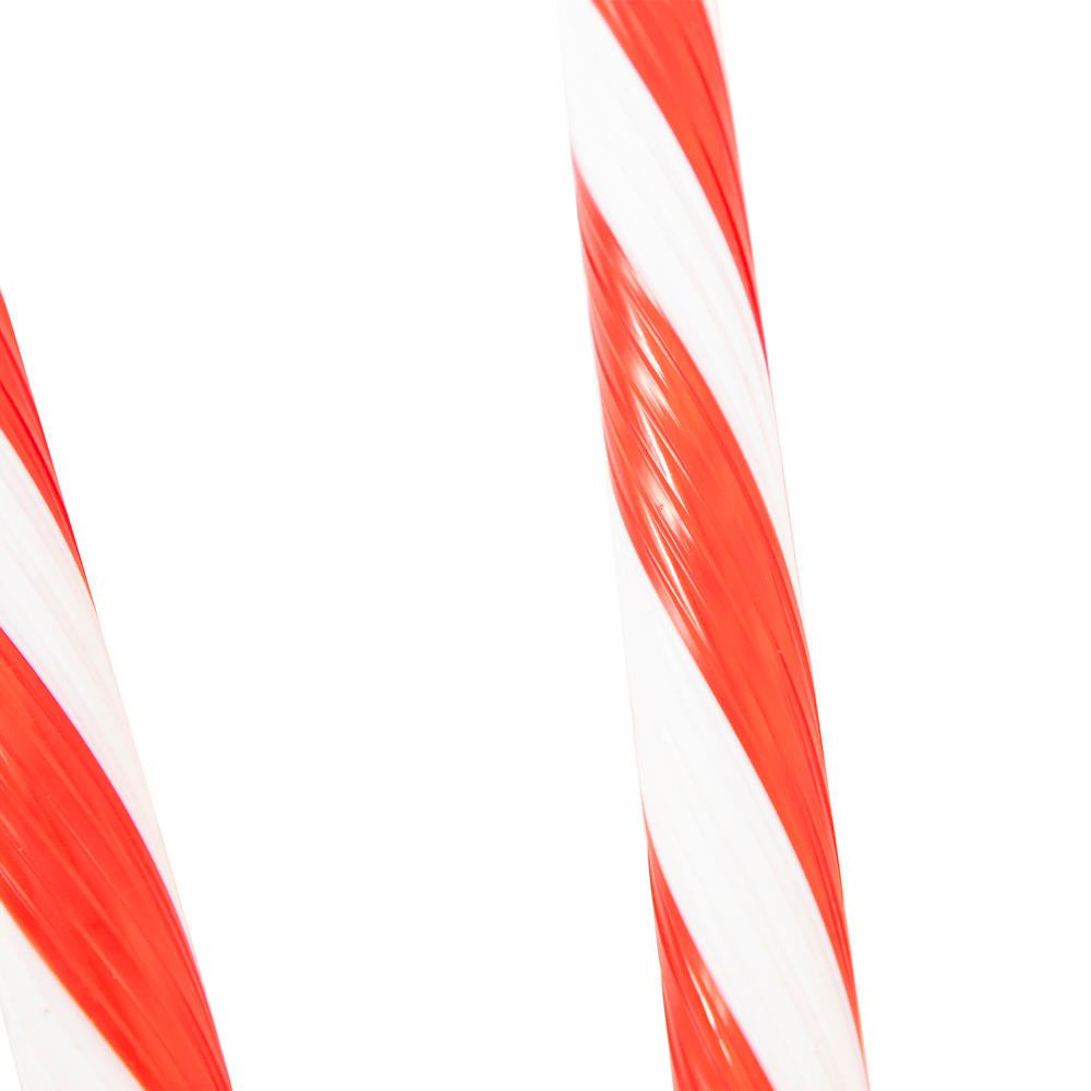 Northlight 8ct Textured Candy Cane Christmas Pathway Marker Lawn Stakes
