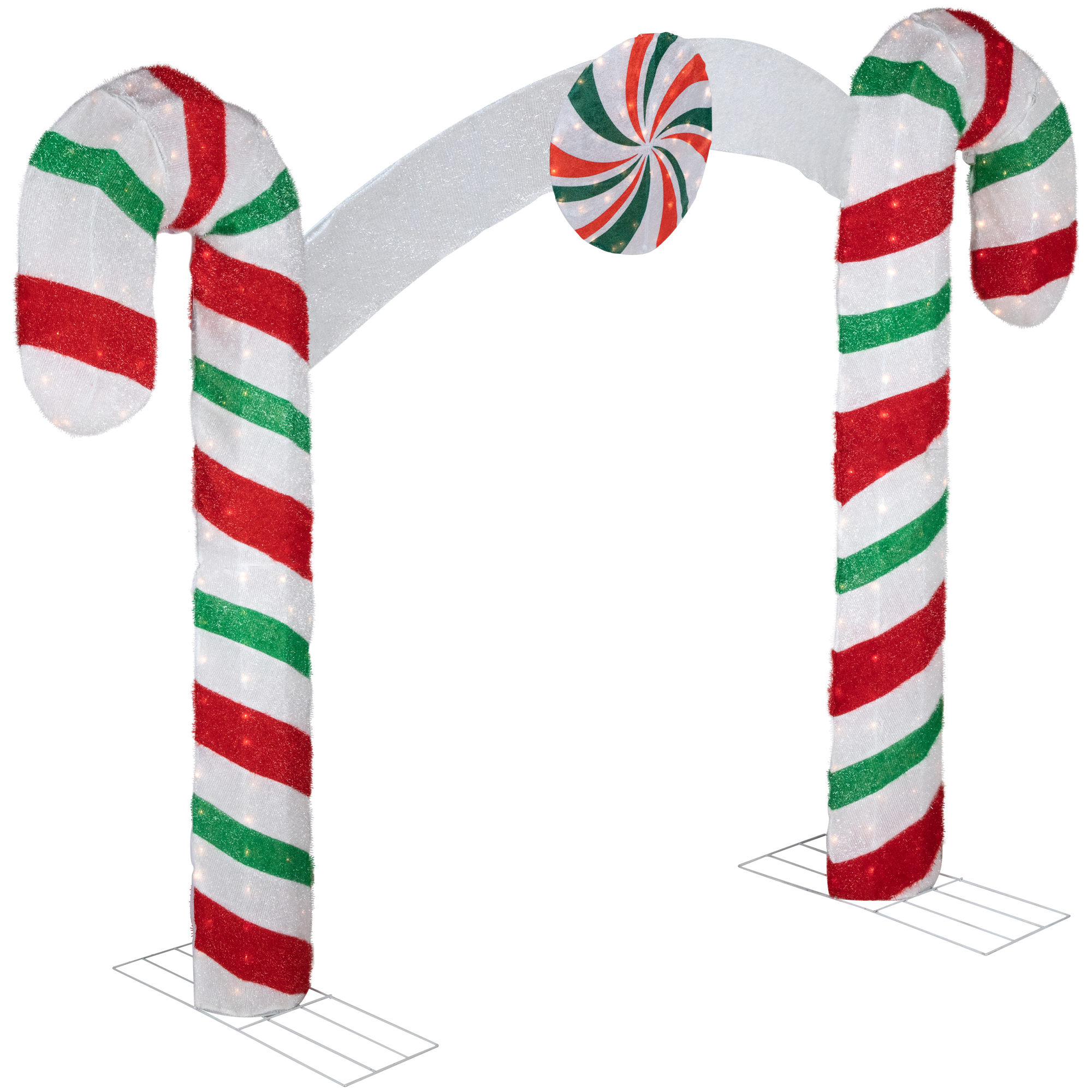 Northlight 7' Lighted Double Candy Cane Archway Outdoor Christmas Decoration