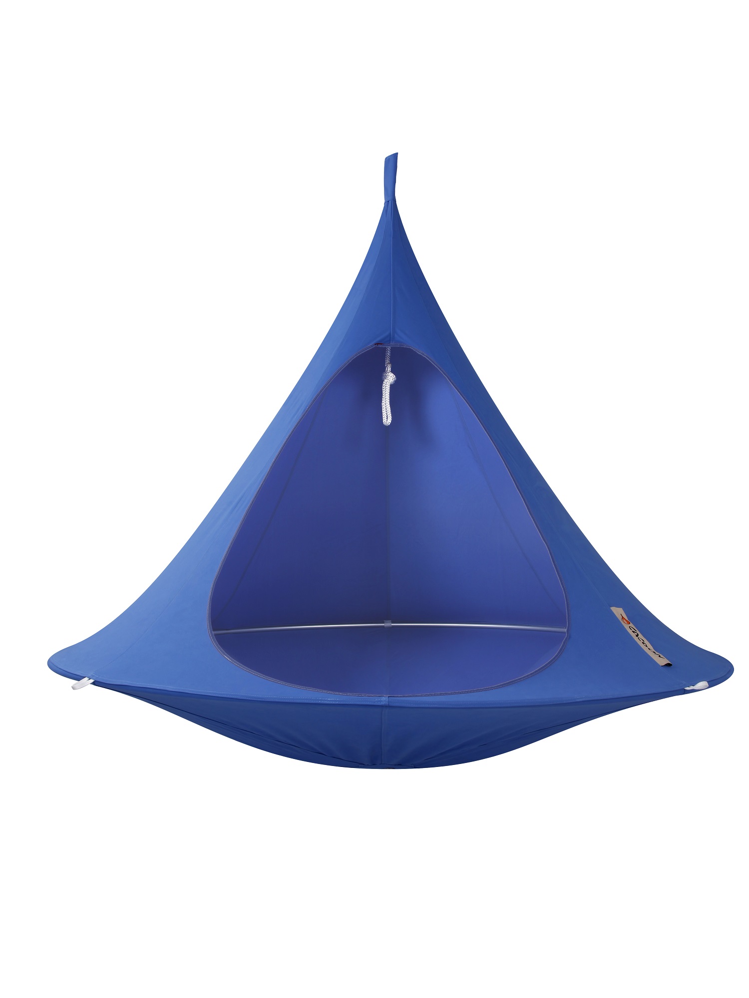 The Hamptons Collection 72” Blue Two Person Hanging Cacoon Chair with Hanging Hardware