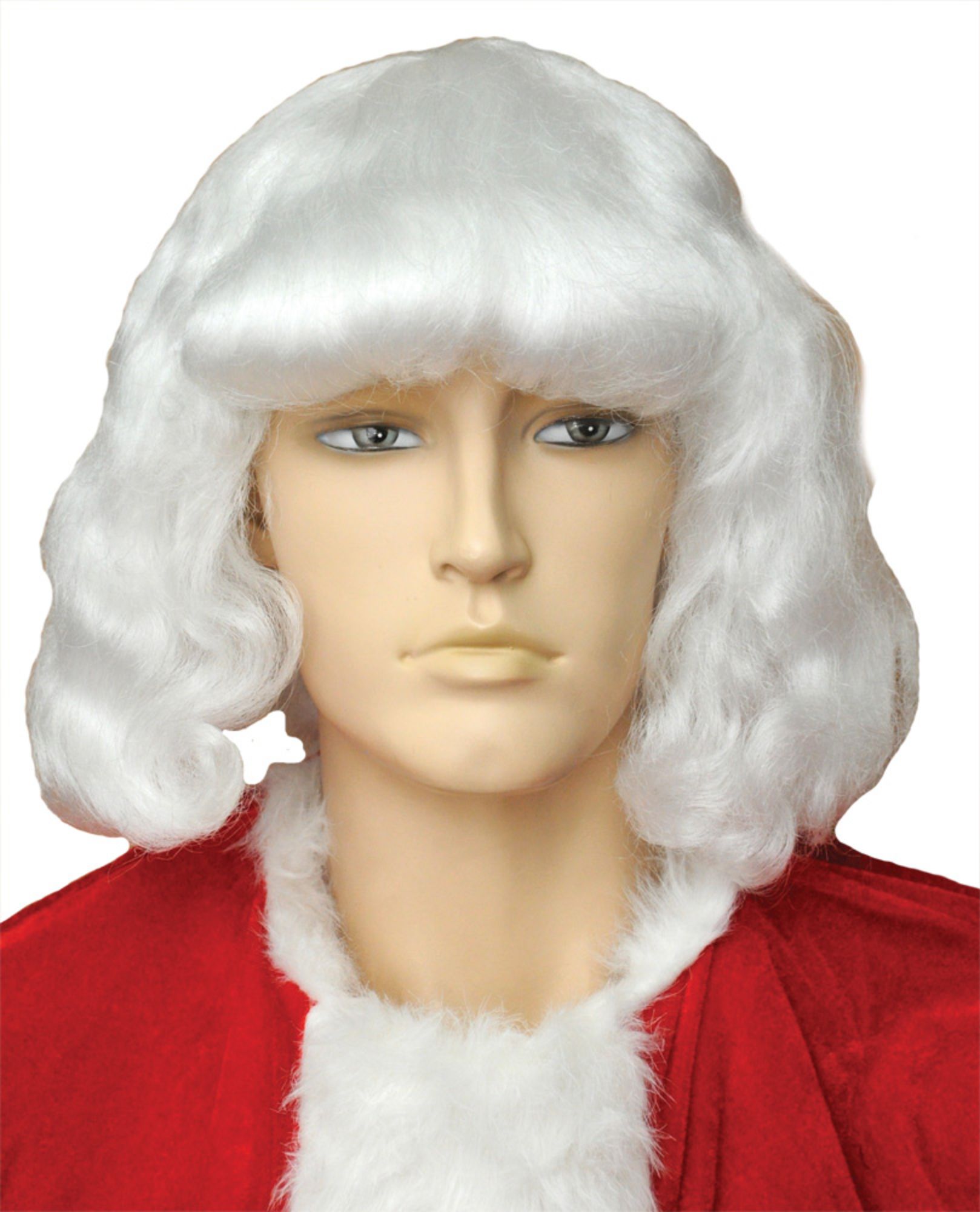 The Costume Center White Santa Women Adult Halloween Wig Costume Accessory - One Size