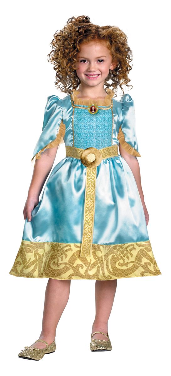 The Costume Center Aqua Blue and Gold Brave Merida Classic Child Girls Halloween Costume - Large