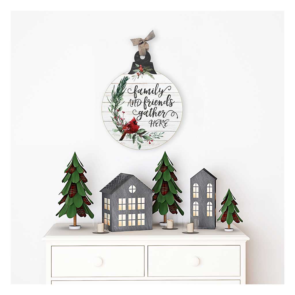 Kindred Hearts 12" Black and Green "Family and Friends" Large Christmas Ornament Sign