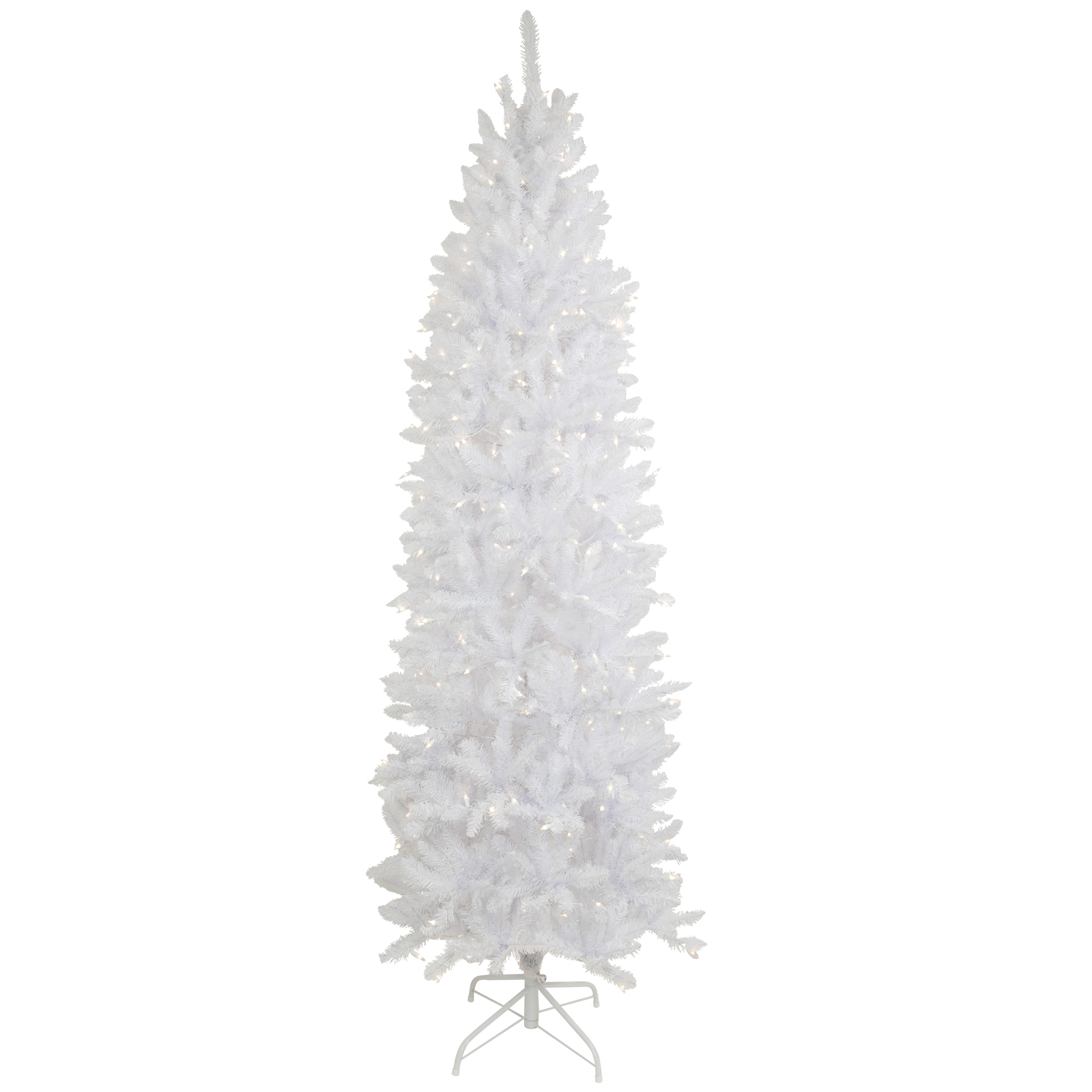 Northlight 9' Pre-Lit Rapids White Pine Pencil Artificial Christmas Tree, Clear Lights