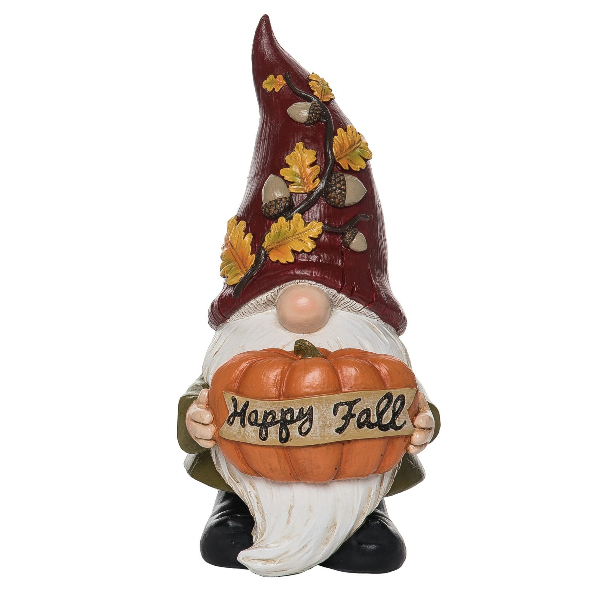 Contemporary Home Living 11" Gnome with Pumpkin "Happy Fall" Harvest Tabletop Figurine