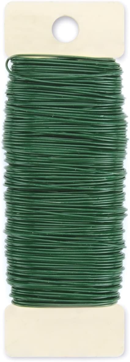 Darice Green Floral Paddle Crafting Wire - 24 Gauge - 110'