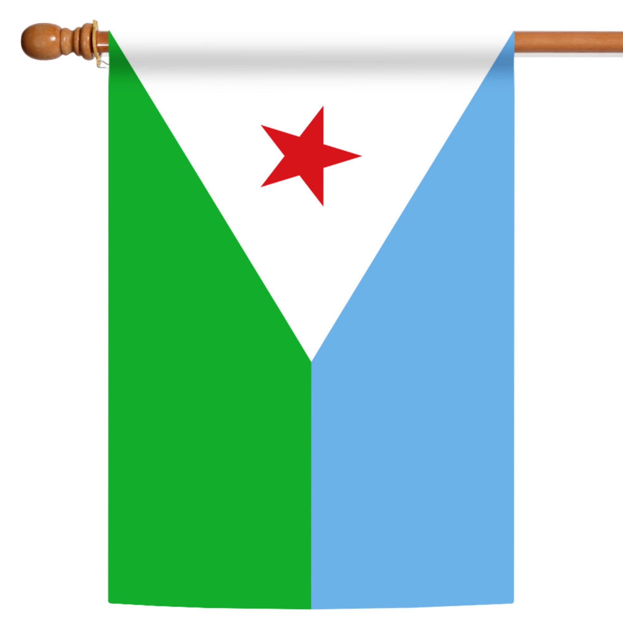 Toland Home Garden Blue and Green Djibouti Outdoor House Flag 40" x 28"