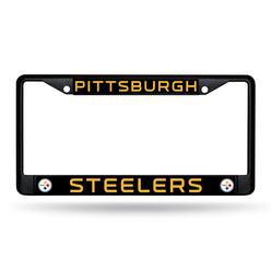 Rico 6" x 12" Black and Yellow NFL Pittsburgh Steelers License Plate Cover