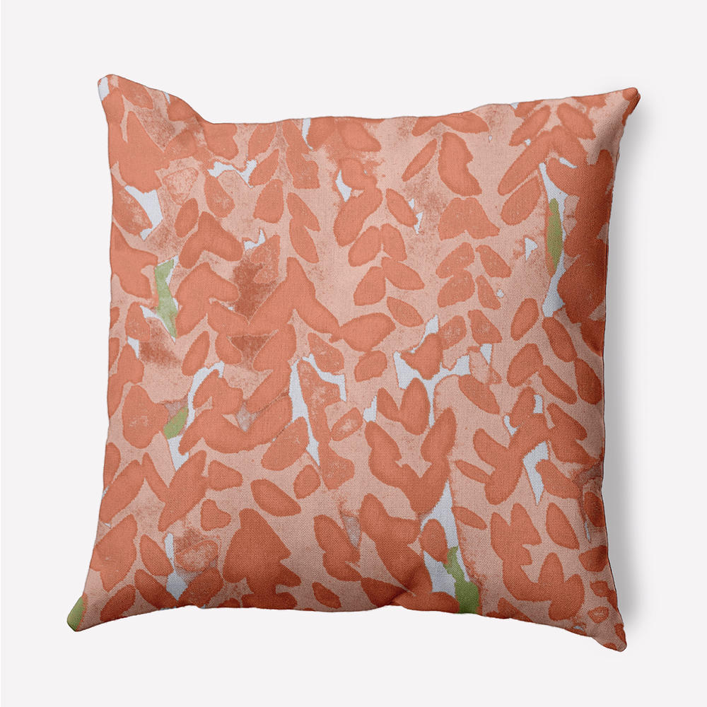 Contemporary Home Living 26" x 26" Orange and White Flower Bell Throw Pillow