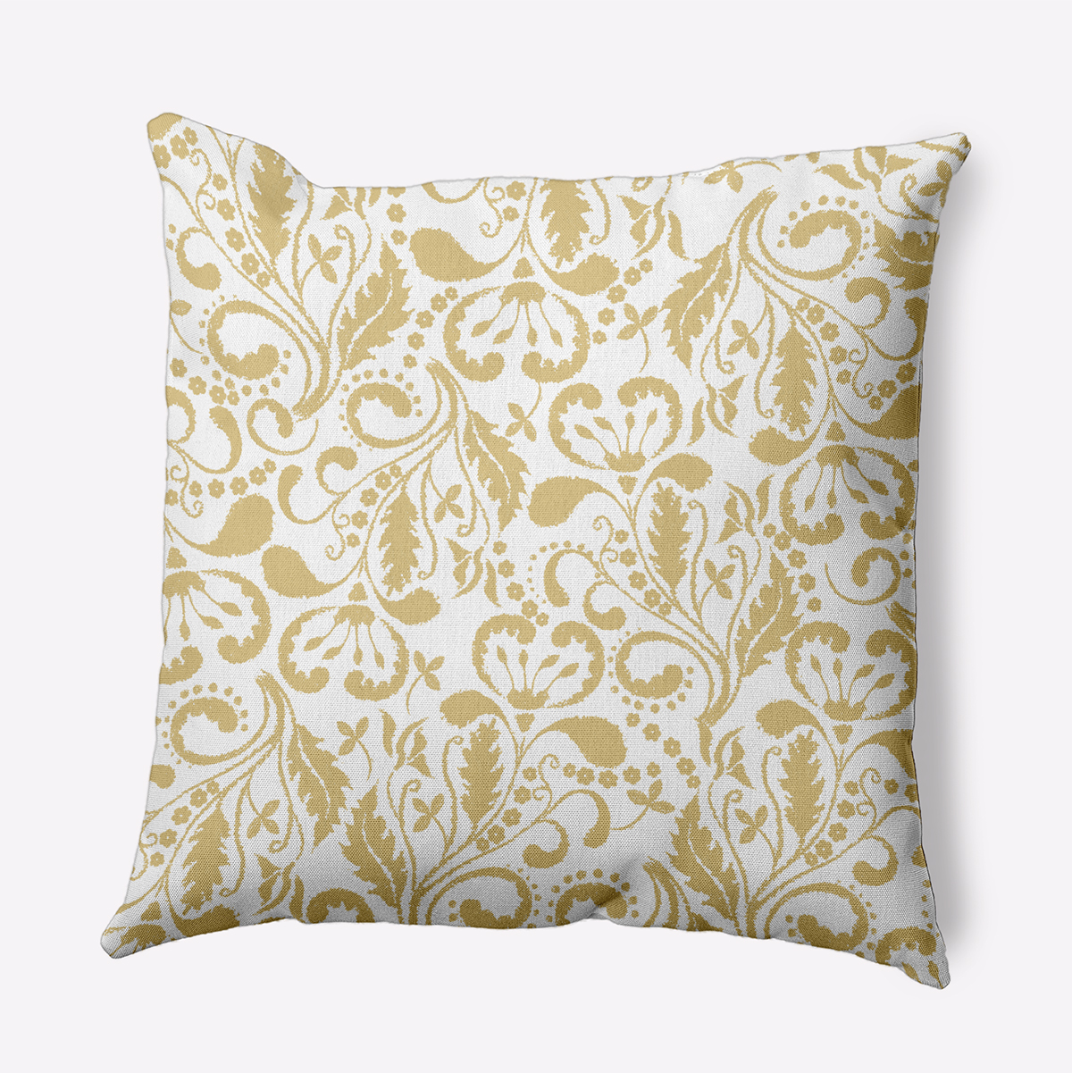 Contemporary Home Living 16" x 16" Yellow and White Aurora Throw Pillow