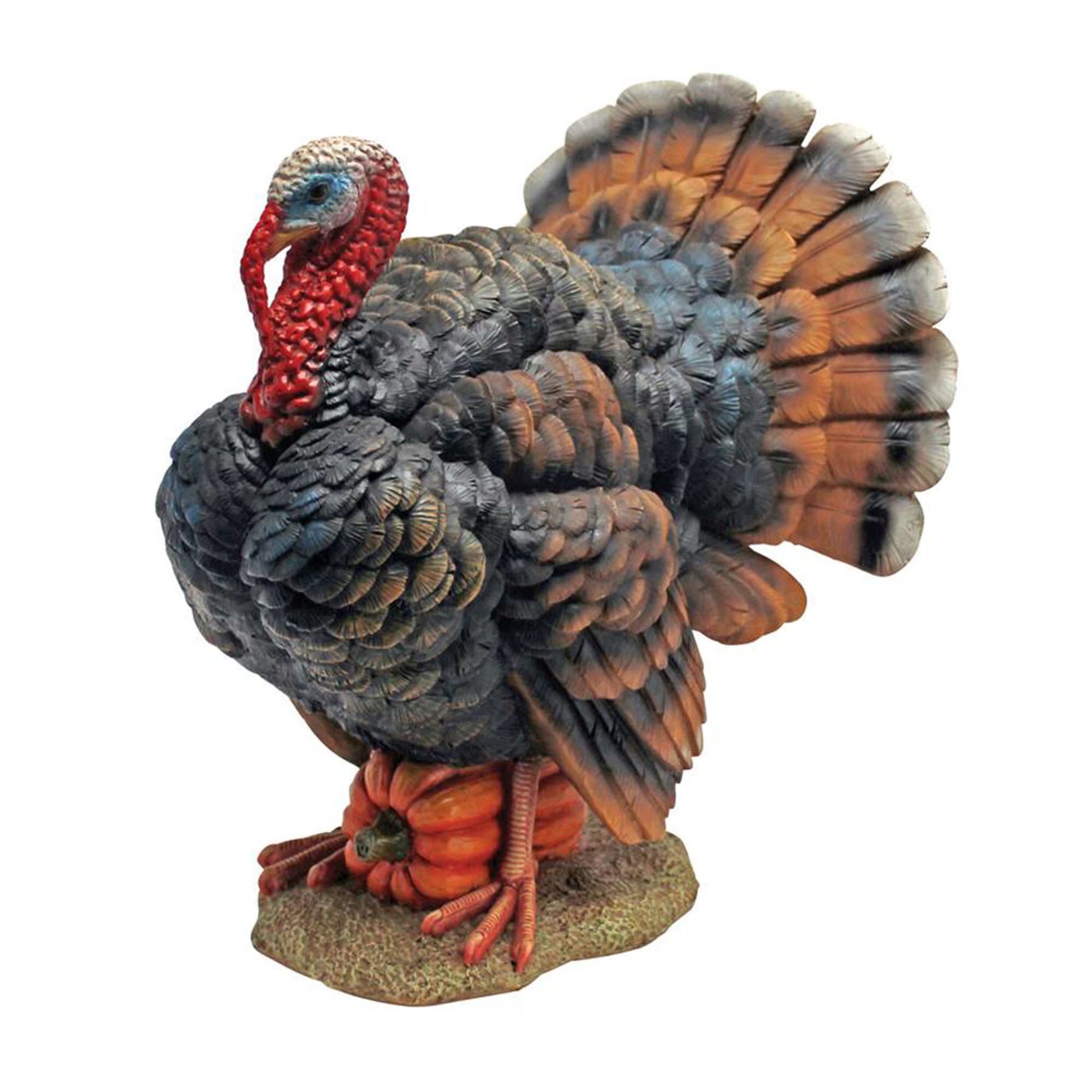 Outdoor Living and Style 12" North American Turkey Fall Harvest Outdoor Garden Statue