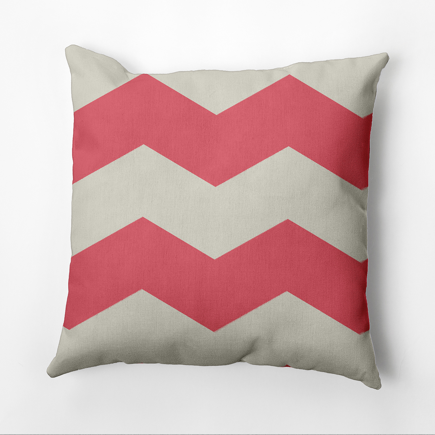 Contemporary Home Living 20" x 20" Pink and Gray Bold Chevron Stripe Throw Pillow