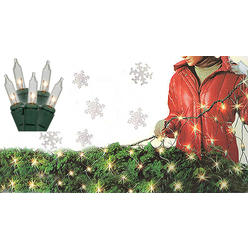 Brite Star 4' x 6' Clear Twinkling Net Style Christmas Lights, Green Wire