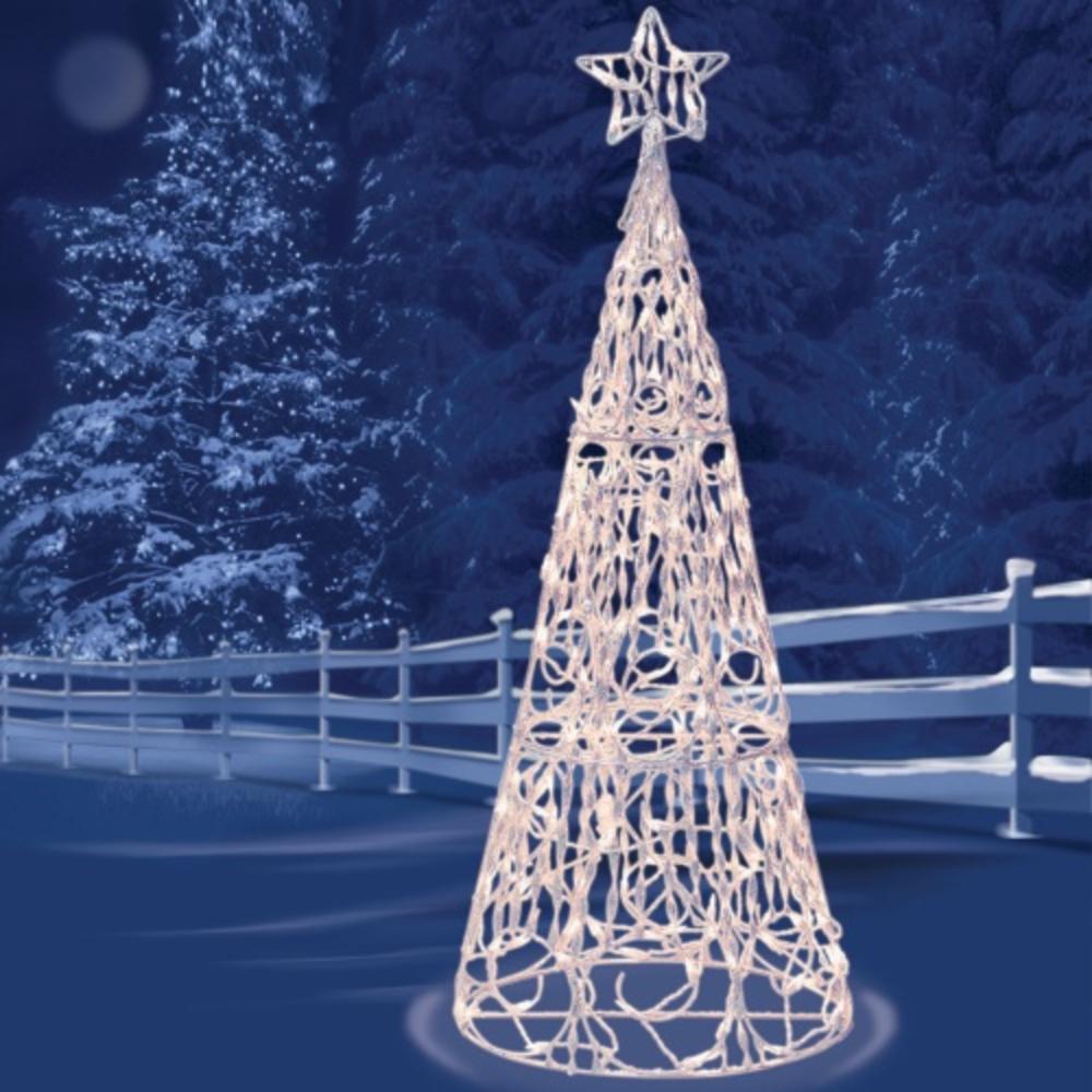 Brite Star 60" Winter Frost Gold LED Twinkling Christmas Tree Yard Decoration