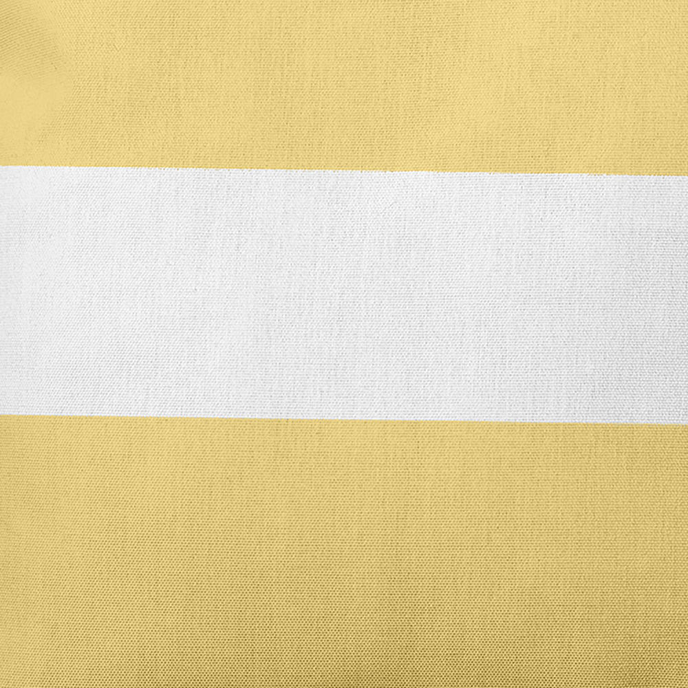 Contemporary Home Living 16" x 16" Yellow and White Sandwich Stripes Throw Pillow
