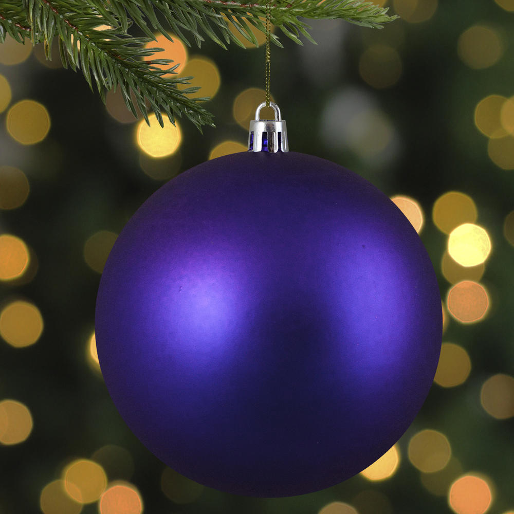 Northlight Matte Indigo Blue Shatterproof Christmas Ball Ornament 4" (100mm)