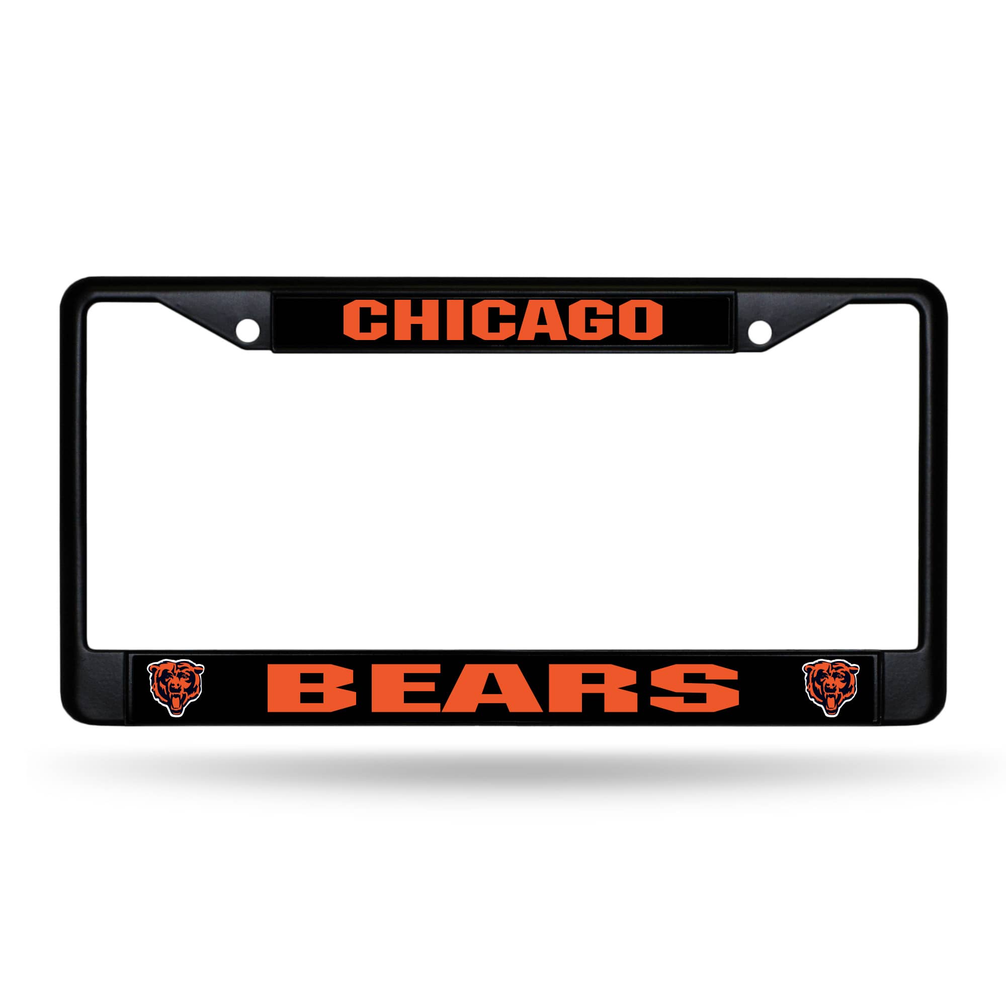 Rico 6" x 12" Black and Orange NFL Chicago Bears License Plate Cover