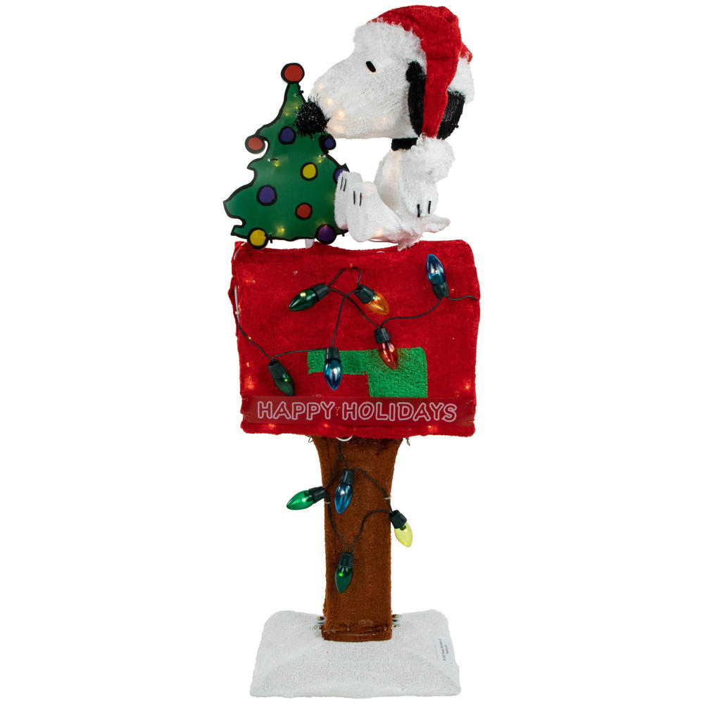 Northlight 32" LED Lighted Peanuts Snoopy on Mailbox Outdoor Christmas Decoration - Clear Lights