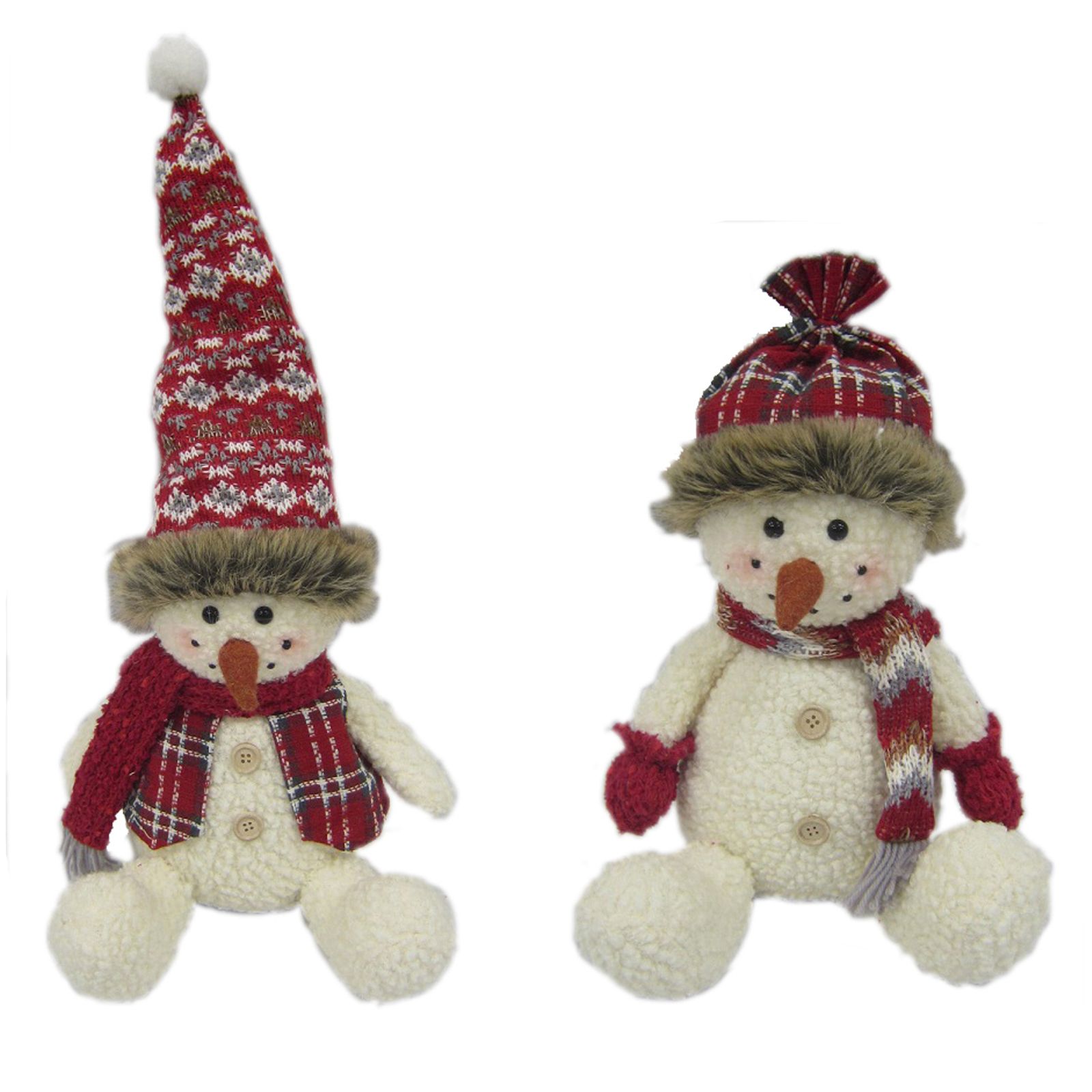 CC Christmas Decor Set of 2 Snow Buds Christmas Plush Figurines 20"